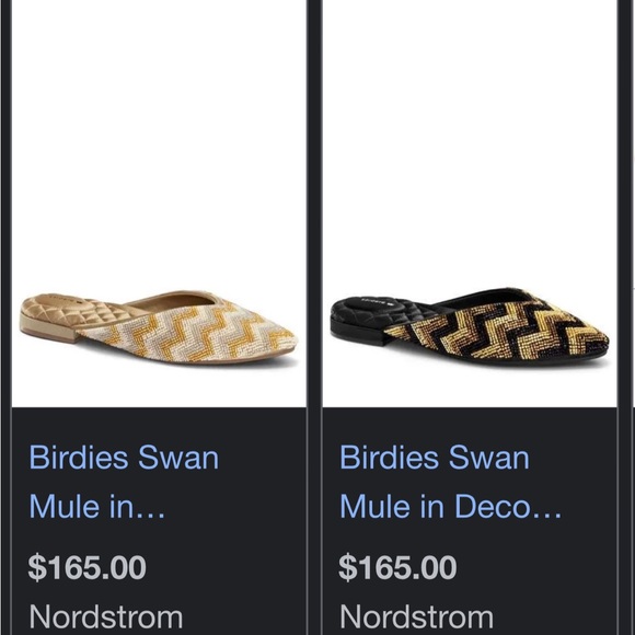 Birdies 9 Swan Mule Chevron Beaded Slides $165 - Picture 4 of 4